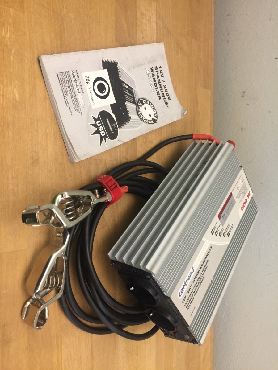 CarTrend 12V/230V Spannungswandler MS600 für den Anschluss an eine  Autobatterie – Gebrauchte Filmtechnik - 25p *outlet store